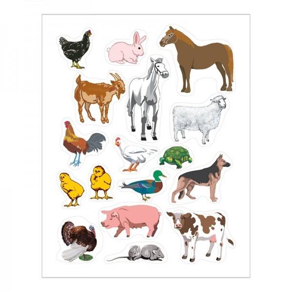Farm Animals Stickers Die Cut (3 Sheets)