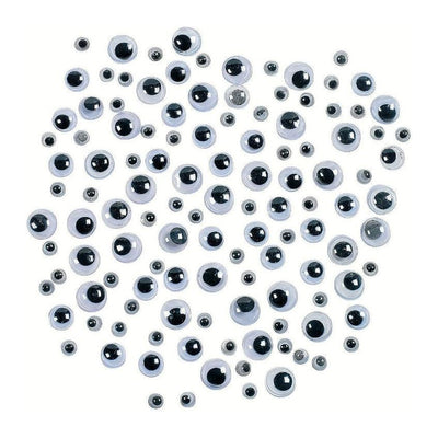 Adhesive Wiggle Eyes (Assorted Sizes, 528/pk, 12 Sheets)