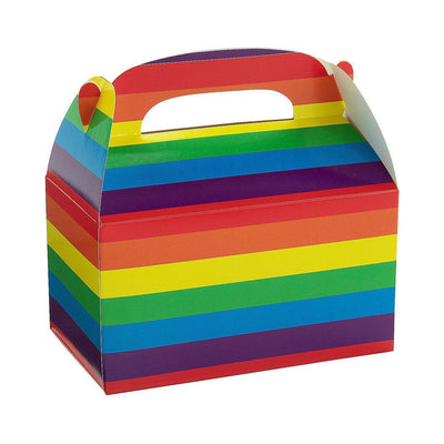 Rainbow Treat Boxes 6 1/4" x 3 1/2" x 6" - 12 Pc.