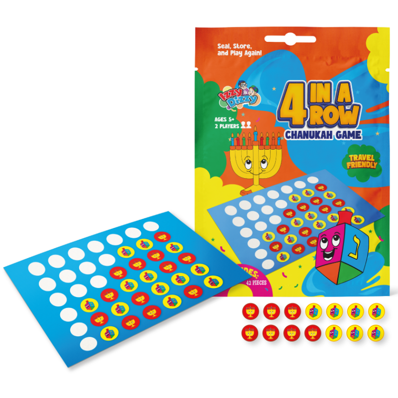 Chanukah 4-in-a-Row Travel Game