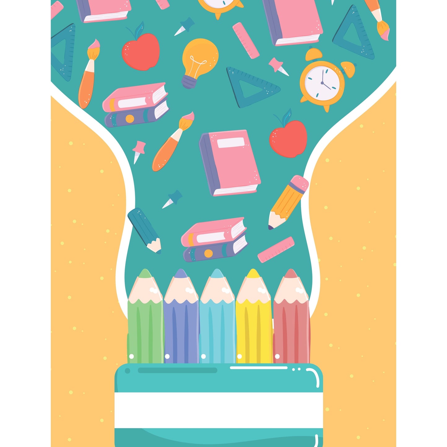 homework folder cover - colored pencils 8.5" x 11" 12/pk