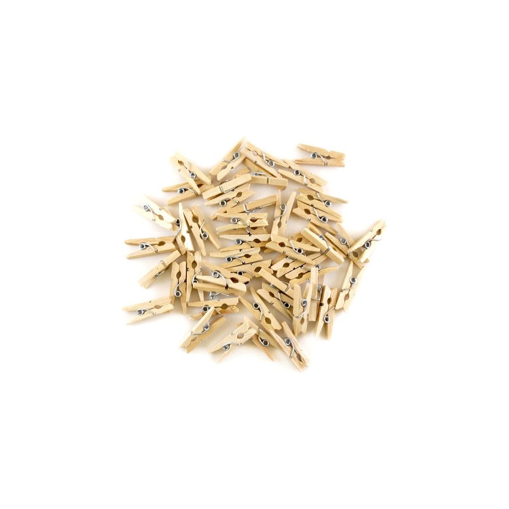 Mini Wooden Clothespins 1" 45/pk (Natural)