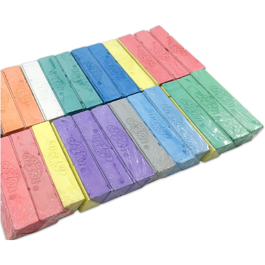 Crazy Art WashableTriangular Sidewalk Chalk Bucket 48ct.