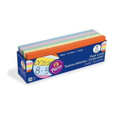 Blank Flash Card Dispenser Box, Unruled 3" X 9", 250 Cards
