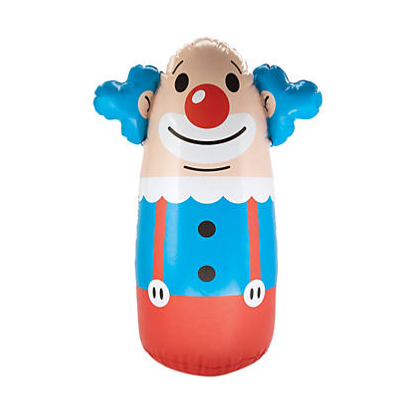 Inflatable Clown Punching Bag  26" x 3 ft.