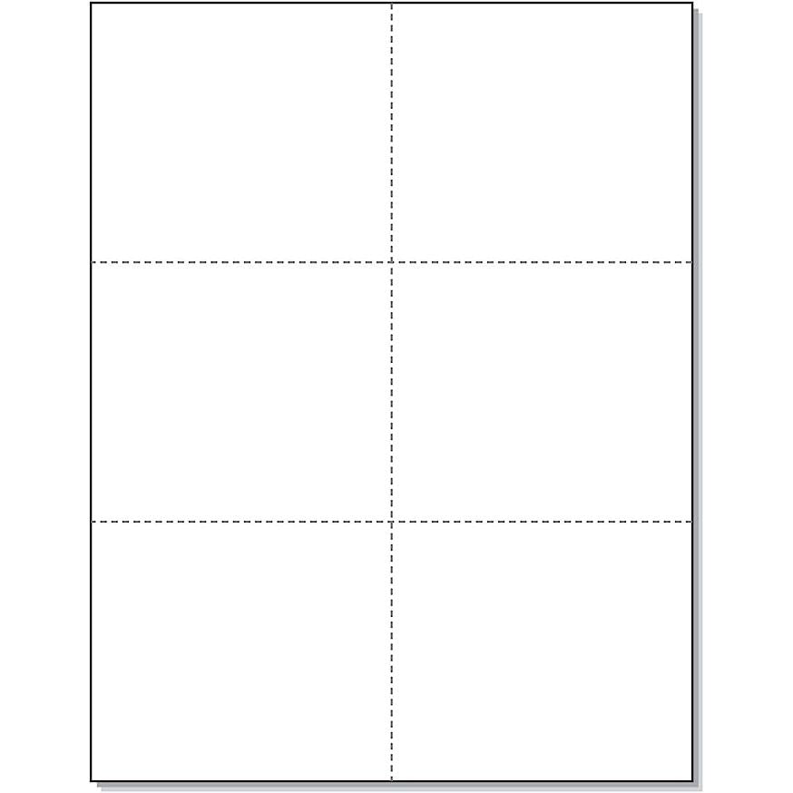 Perforated Cards 6/pg 50/sheets White 3"x4"