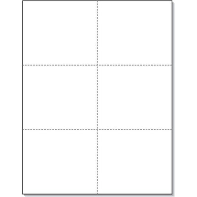 Perforated Cards 6/pg 50/sheets White 3"x4"