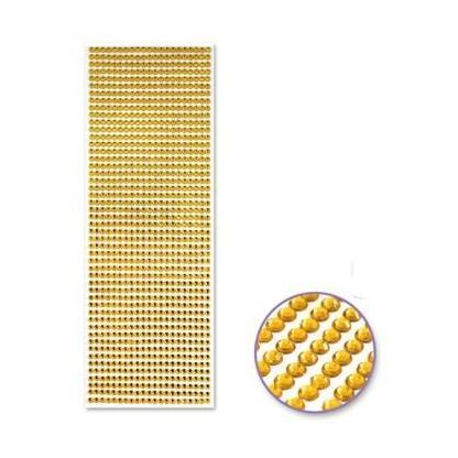 Adhesive Rhinestone Gold 4mm 1029/pk (Closeout)