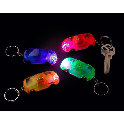 Light Up Car Flashlight Keychain 12/pk 2"