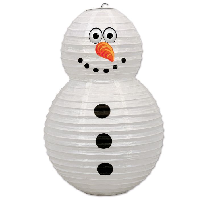 Snowman Paper Lantern 19" x 11¾" 1/Pkg