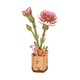 3D Wooden Puzzle Pink Flower