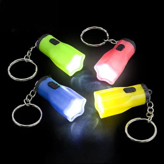 Star-Shaped Flashlight Keychain, Assorted colors, 12/pk