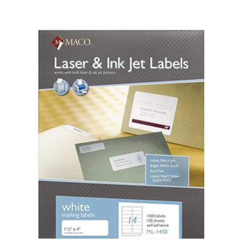 White Laser Labels 100/pk (30/pg) avery# AVE30600