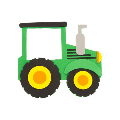 Tractor Picture Frame Magnet Craft Kit, 2 1/2" x 3" photo space. - Makes 12