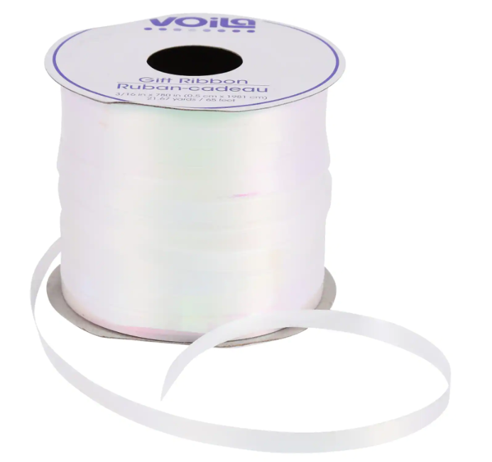 Curling Ribbon, 100-ft. Spools-White (discontinued)