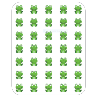 Frog Stickers 3/4" x 1" (6 sheets)
