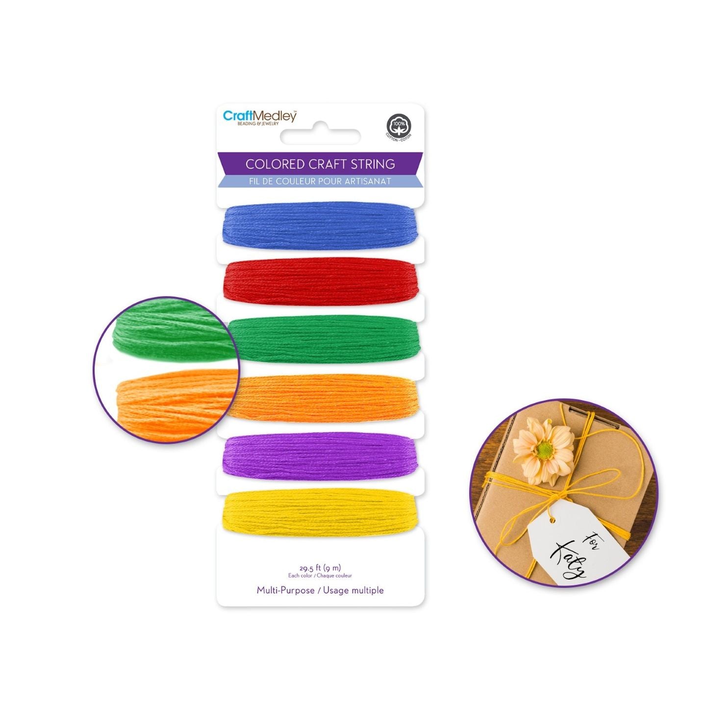 cotton Colored Craft String 59yd (glamour)  (Closeout)