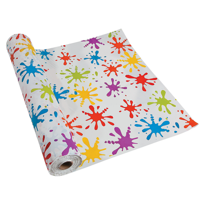 Plastic Paint Splatter Tablecloth Roll 40" x 100ft