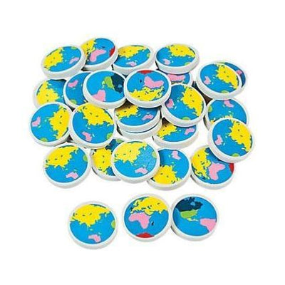 Globe Erasers (48 PK)