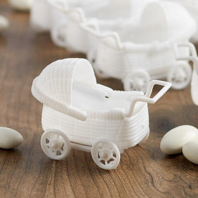3" Baby Carriage White 12/pk (Discontinued)