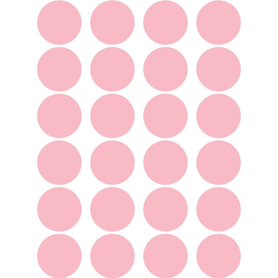 Color Coding Dot Stickers Pink 1" Round 25MM 32/pk