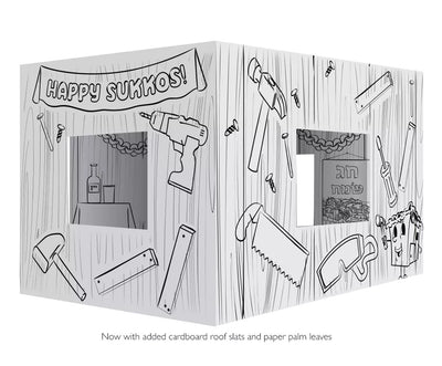 Create and colour your own Sukkah set 47" Lx 33" h x 31" w