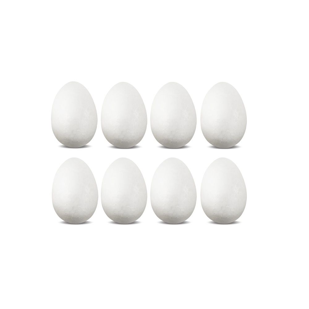 Polyfoam Eggs 2.2" x 1.6" 8/pk