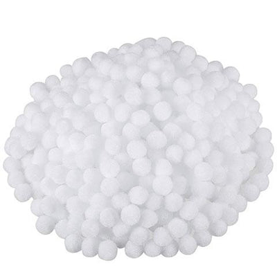 Pom Poms (White, 1/2", 100 Pack)