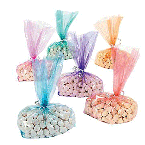 Cello Bags Colored 12/pk