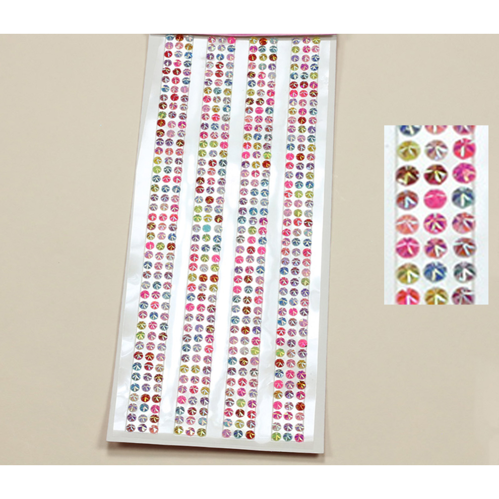 Adhesive Rhinestone Ribbon Multi Color 5mm 504/pk