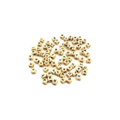 Letter Beads 8mm Natural 70/pkb (closeout)