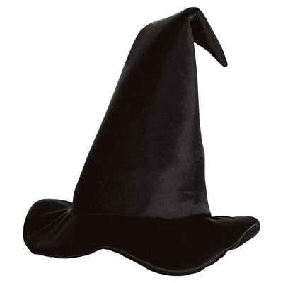 Satin-Soft Black Witch Hat 1/card
