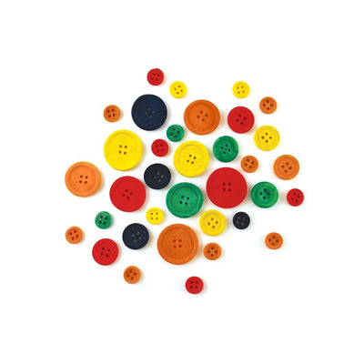 Craft Buttons 40/pk Colored (Closeout)