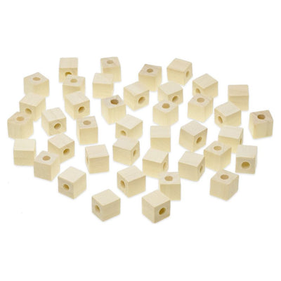 Wooden Cube Beads Natural 12mm 40/pk (Closeout)