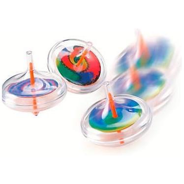 Plastic Swirl Spin Tops 12/pk