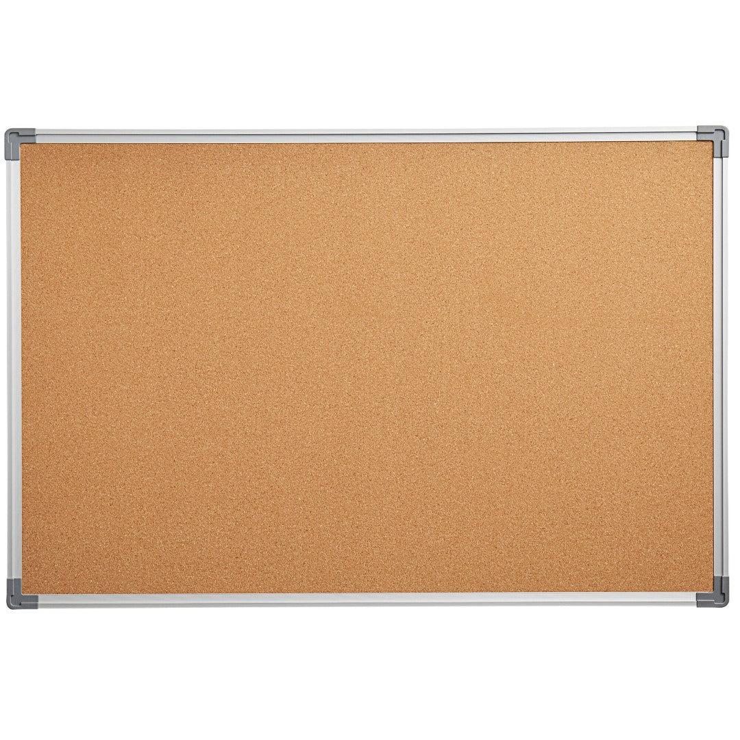 Wall-Mount Cork Board with Aluminum Frame 60" x 36"