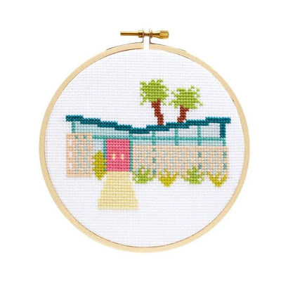 Palm Springs Getaway DIY Cross Stitch Kit 5"