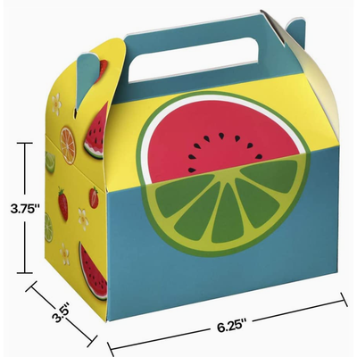Paper Treat Boxes Fruit 6.25" X 3.75" X 3.5" 10 Pack