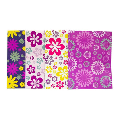 Two Pocket Folders Flowers Glitter