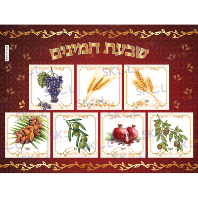 Shivas Haminim Poster (Red) 18" x 24" Laminated