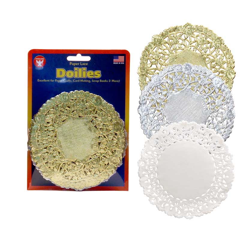 Round Paper Lace Doilies (Assorted, 4", 100 Pack)