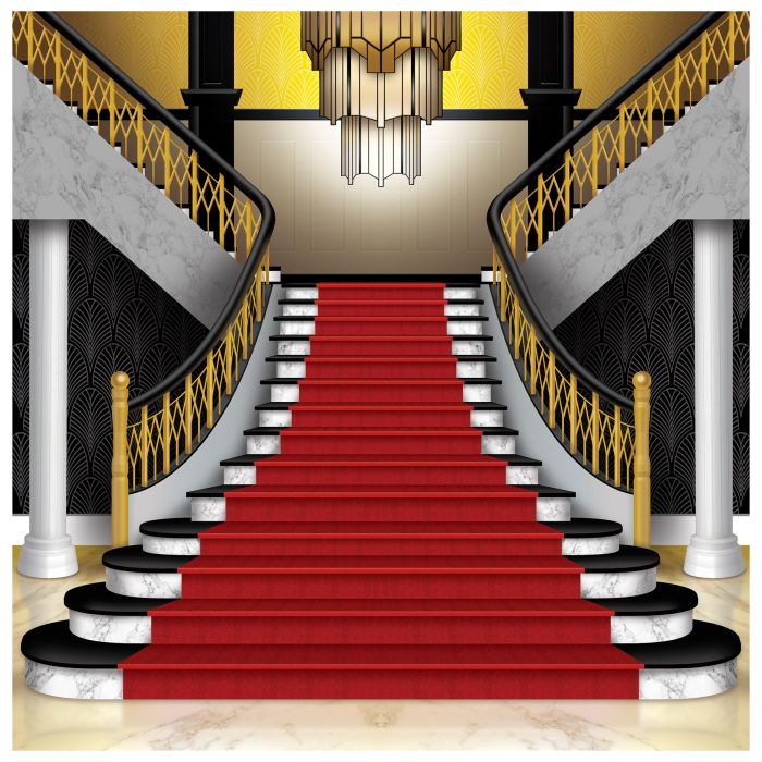 Red Carpet Grand Staircase 7' h x 6' w cardboard
