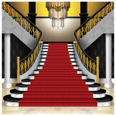 Red Carpet Grand Staircase 7' h x 6' w cardboard