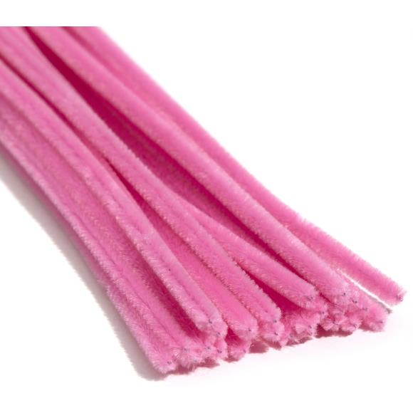 Chenille Stems Pink 25/pk