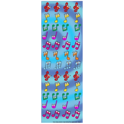 Music Notes Die-cut Stickers 6/pk