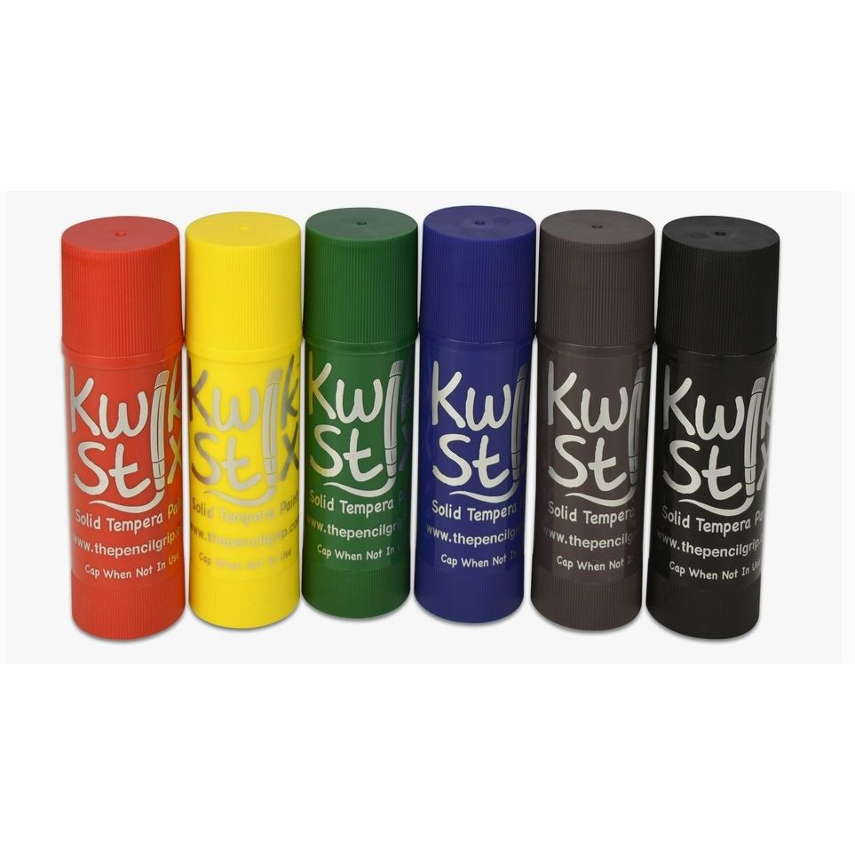 Jumbo Kwikstix Tempera Paint - 6 Pc Classic Colors