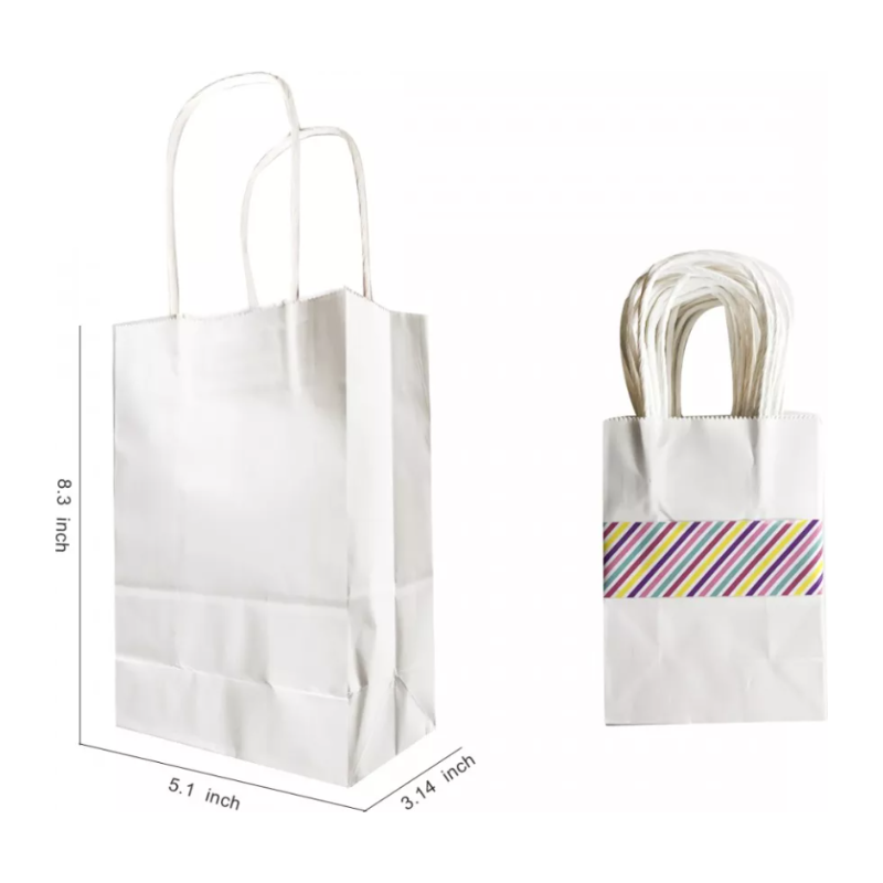 Gift Bag White 8.3"x5.1"x3.14" 1DZ