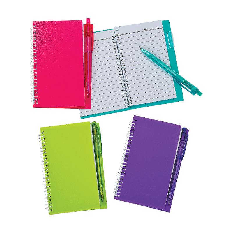 Paper Neon Spiral Notebook & Pen Sets 1 set