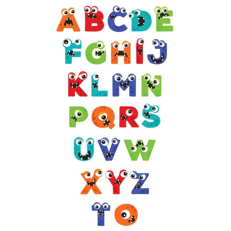 abc monster Learning Poster 24 x 45", Laminated not die cut.