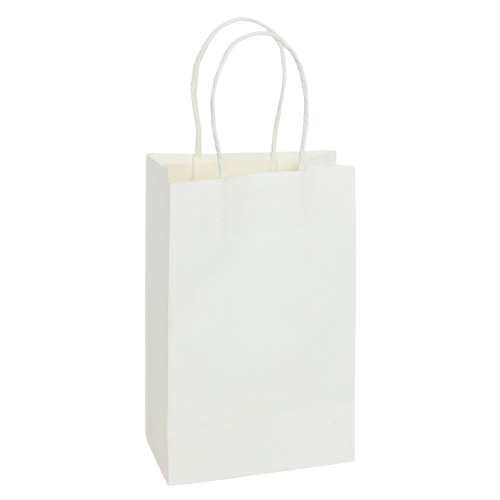 Paper Bags With Handle 7" X 11" X 4.5" White 8/pk